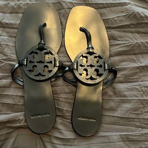 Navy blue Tory Burch sandals. Size 9.5